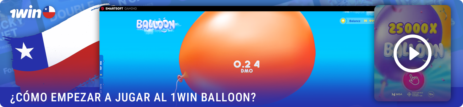 Pasos para comenzar a jugar a 1win Balloon en Chile