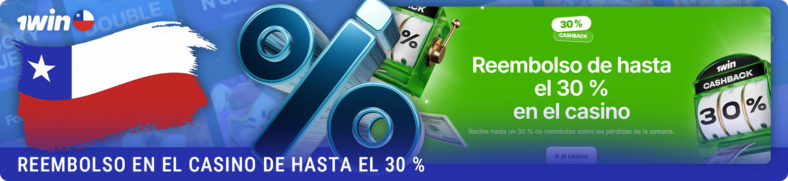 Cashback semanal de hasta el 30% en el casino 1win