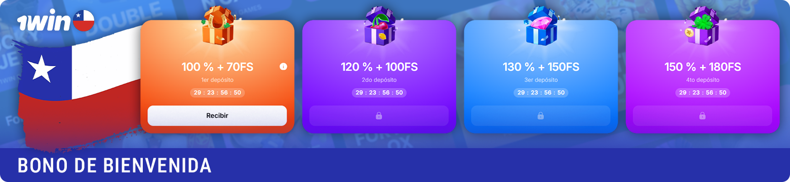 Paquete de bienvenida de hasta el 600% y giros gratis en 1win