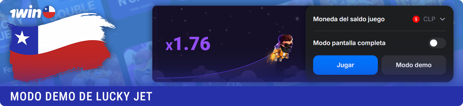 Prueba la versión demo gratuita de Lucky Jet en 1win