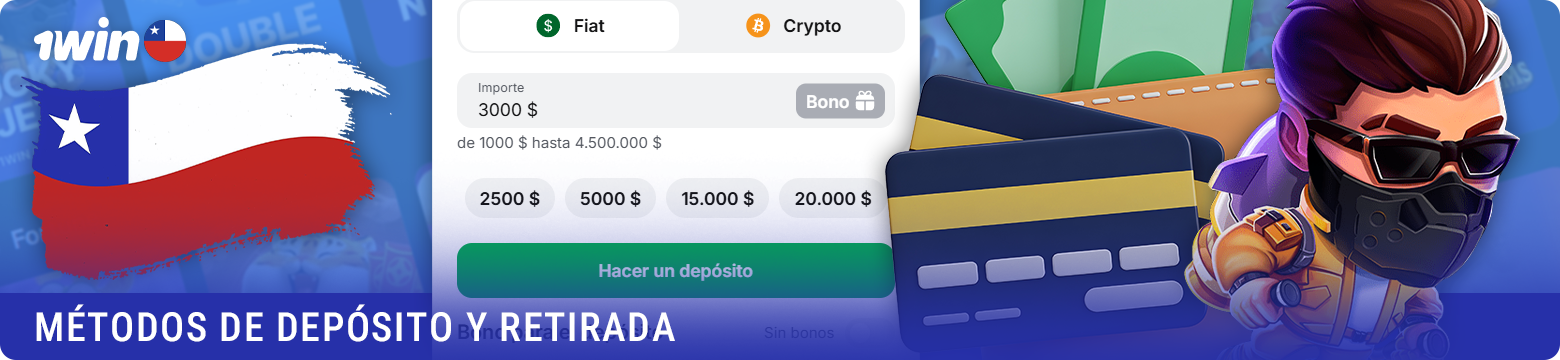 Opciones de depósito y retiro para Lucky Jet en 1win