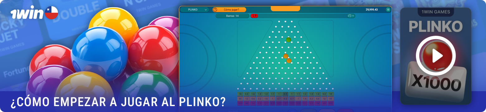 Pasos para comenzar a jugar a Plinko en 1win Chile