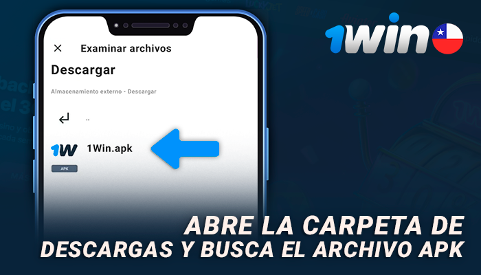 Seleccione el archivo apl descargado de la aplicación 1Win