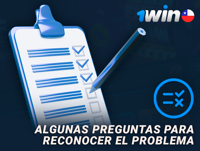 Preguntas 1Win para comprobar la adicción de un jugador