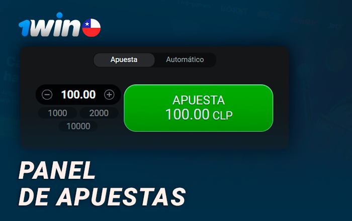 Panel de apuestas Aviator en el sitio web 1Win
