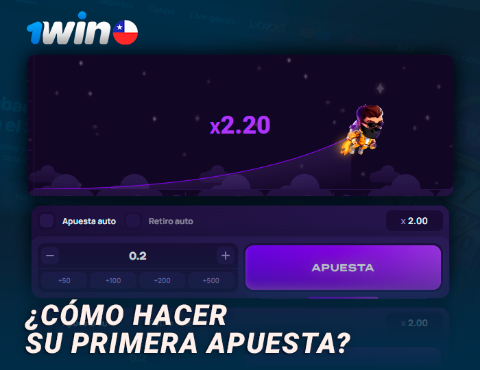 Realiza tu primera apuesta en el juego de choque Lucky Jet en 1Win Chile