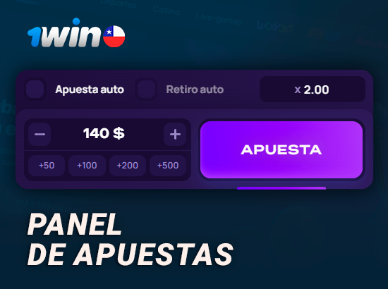 Panel de apuestas de Lucky Jet en 1Win