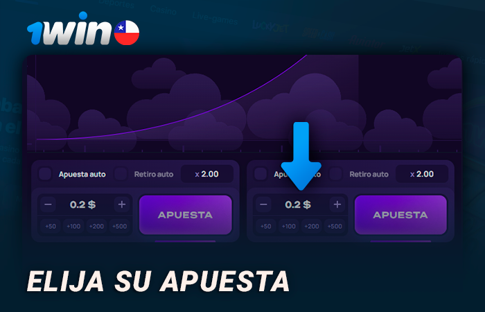 Ajuste el tamaño de la apuesta en Lucky Jet a 1Win